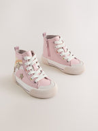 Pink Rainbow High Top Trainers
