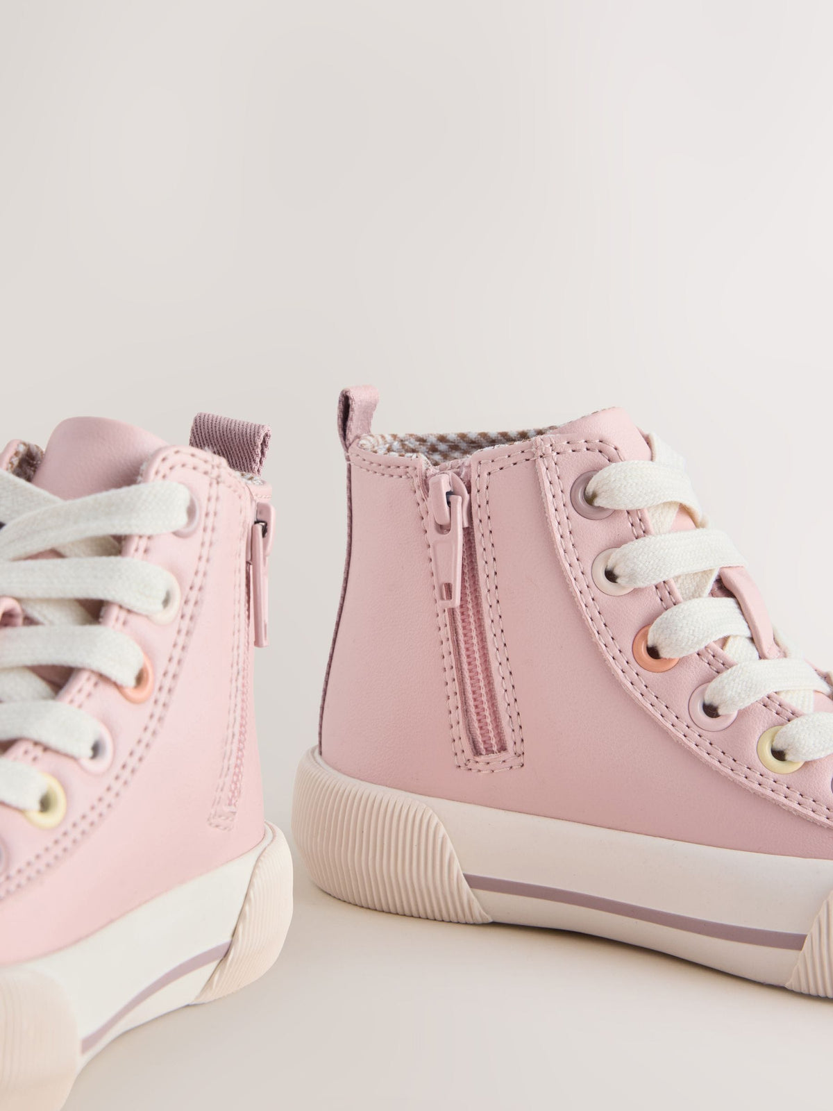 Pink Rainbow High Top Trainers