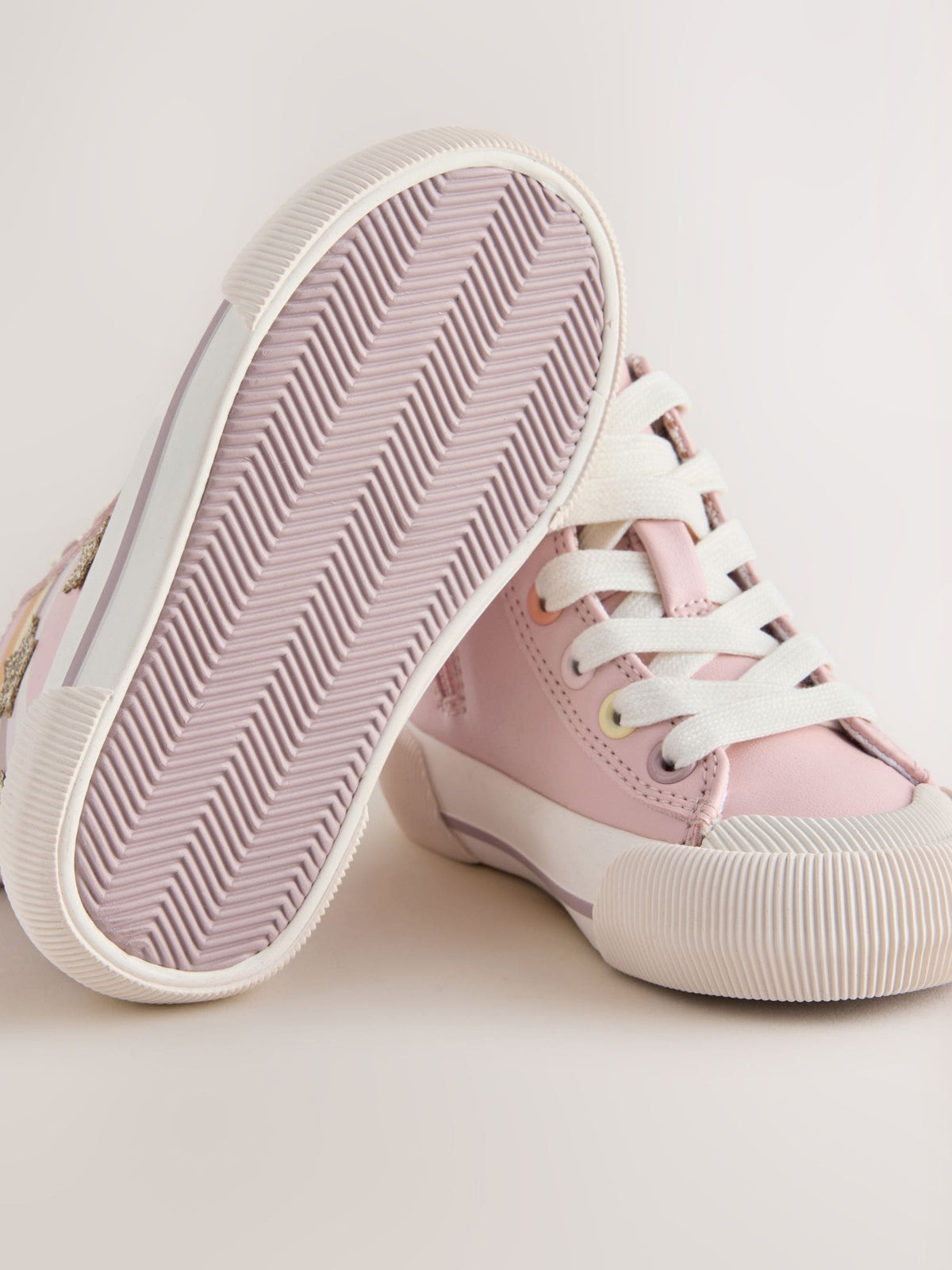 Pink Rainbow High Top Trainers
