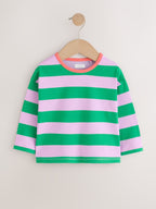 Denim Stripe T-Shirt Dungaree and Tights Set (3mths-7yrs)