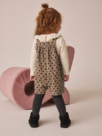 Brown Spot Cord Dungaree & Tights Set (3mths-7yrs)