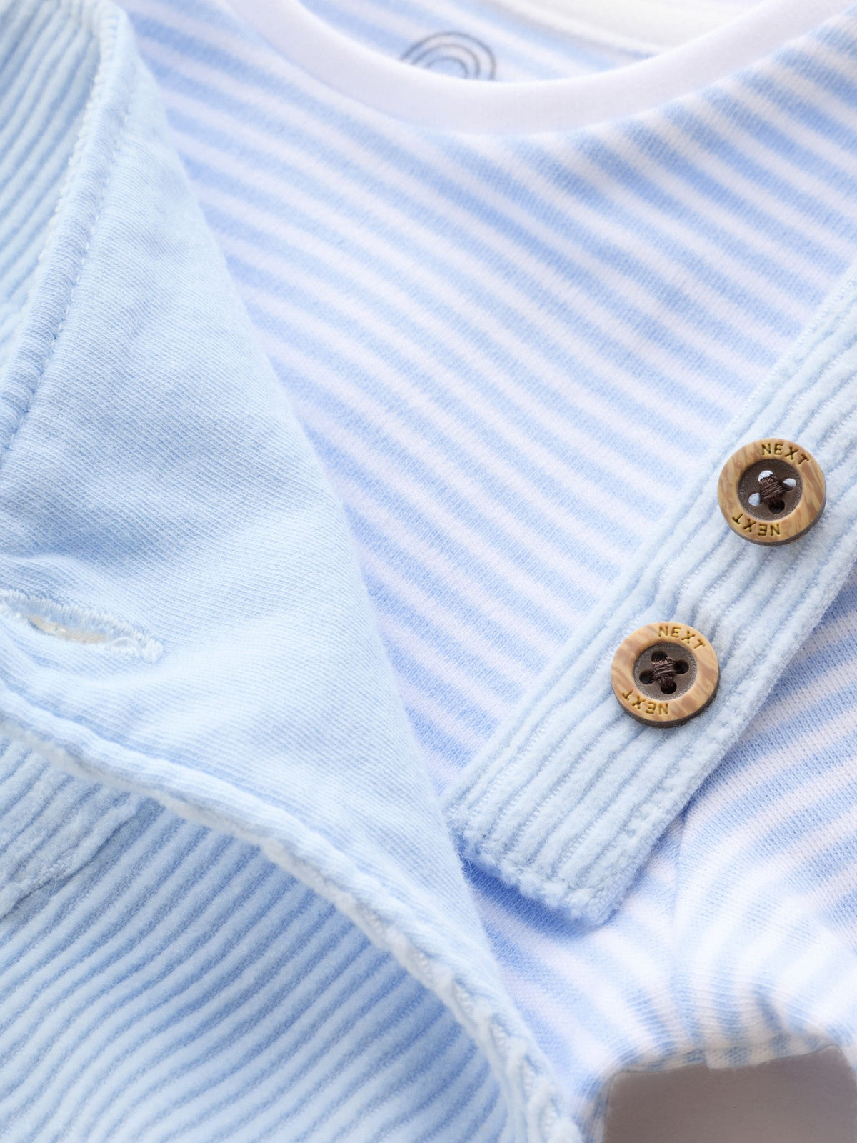 Blue Plain Cord Dungaree and Bodysuit Baby Set (0mths-2yrs)
