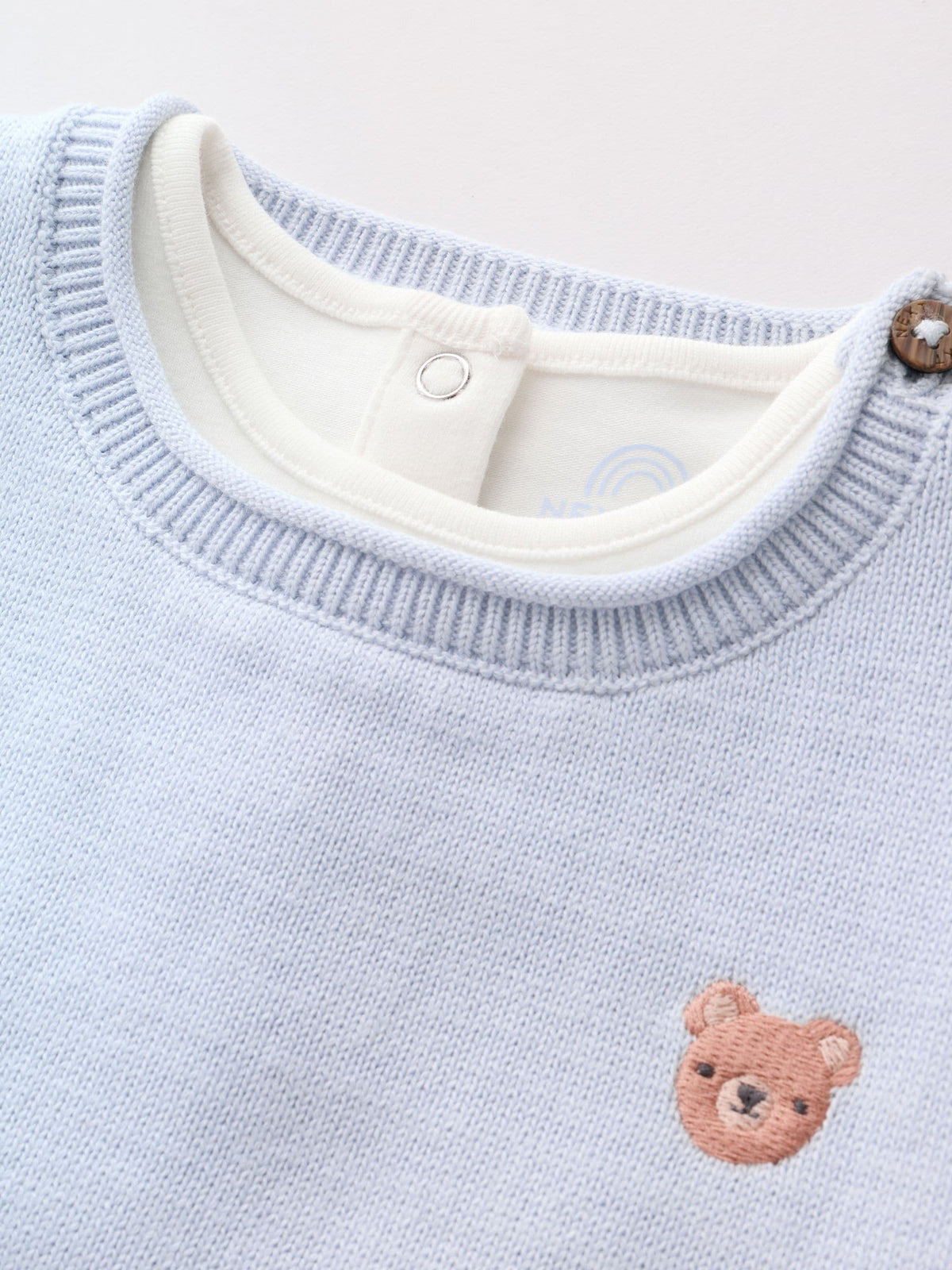 Blue Baby Knit Vest, Bodysuit and Trousers Set (0mths-3yrs)