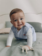Blue Baby Knit Vest, Bodysuit and Trousers Set (0mths-3yrs)