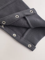 Charcoal Grey Hooded Sweat Baby Romper (0mths-3yrs)