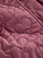Dark Pink Shower Resistant Skirted Quilted Coat (3mths-7yrs)