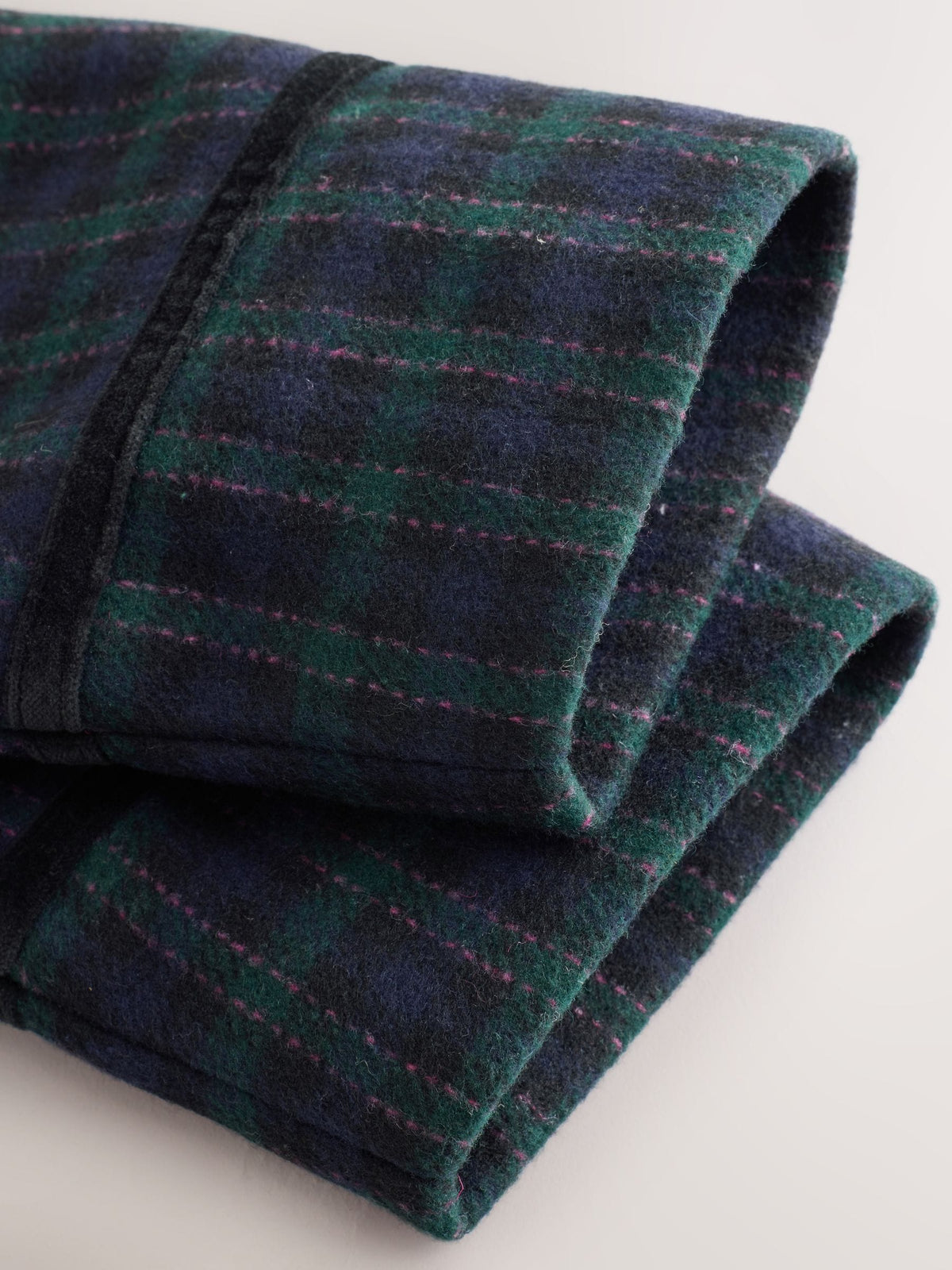 Navy Check Wool Blend Coat with Bow Details (3mths-8yrs)