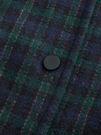 Navy Check Wool Blend Coat with Bow Details (3mths-8yrs)