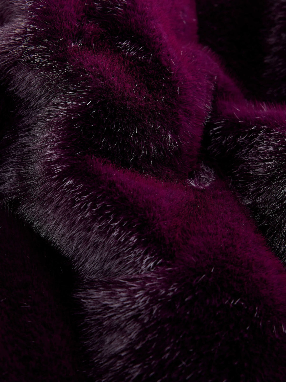 Dark Purple Faux Fur Coat (3-16yrs)