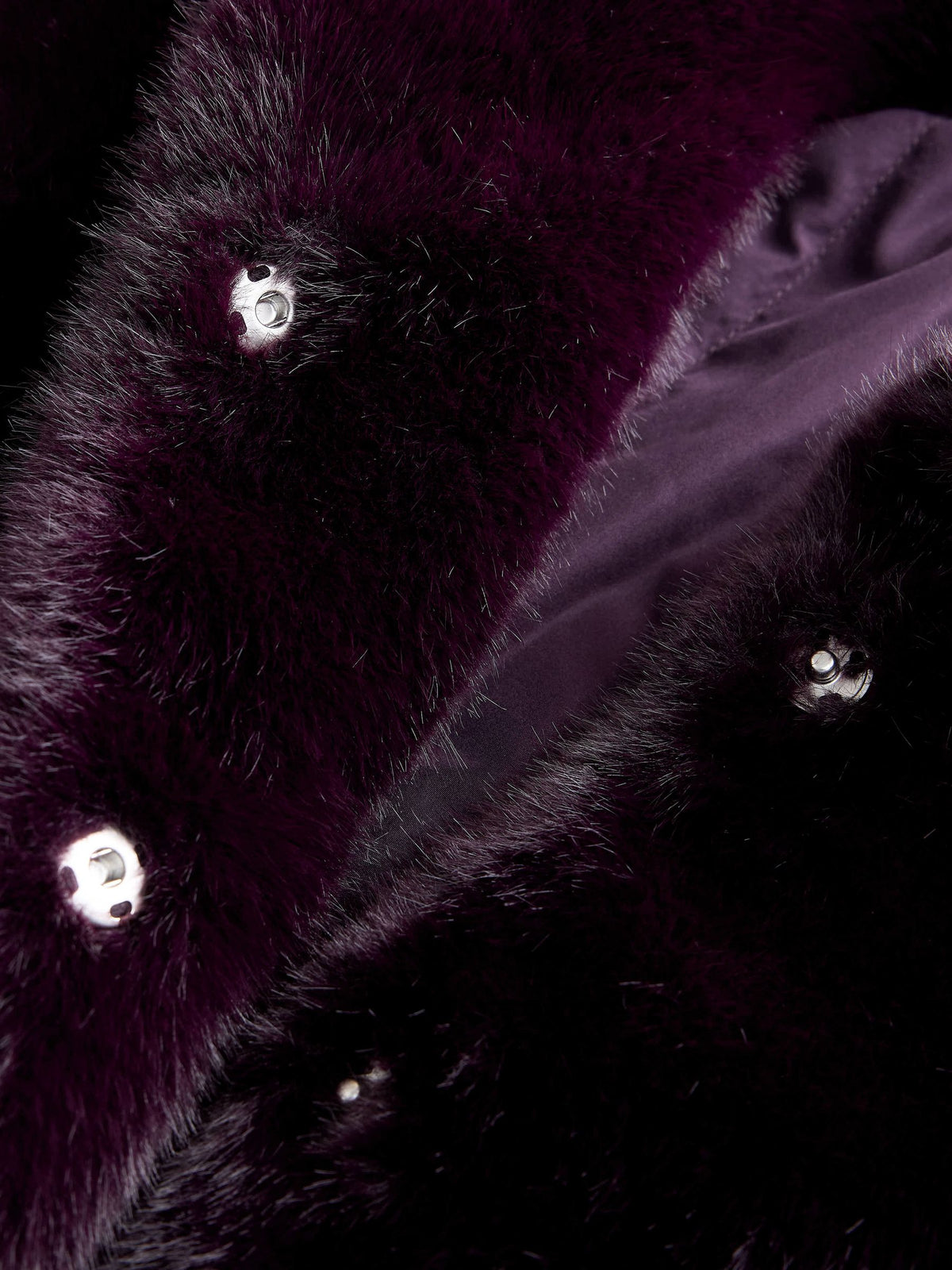 Dark Purple Faux Fur Coat (3-16yrs)