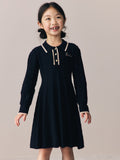 Baker by Ted Baker Navy Cable Knit Collared Dress