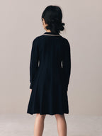 Baker by Ted Baker Navy Cable Knit Collared Dress