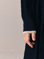Baker by Ted Baker Navy Cable Knit Collared Dress