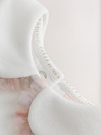 Baker by Ted Baker White Quilted Peplum Mesh Romper
