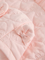 Baker by Ted Baker Blush Pink B Jacquard Quilted Mesh Peplum Pramsuit