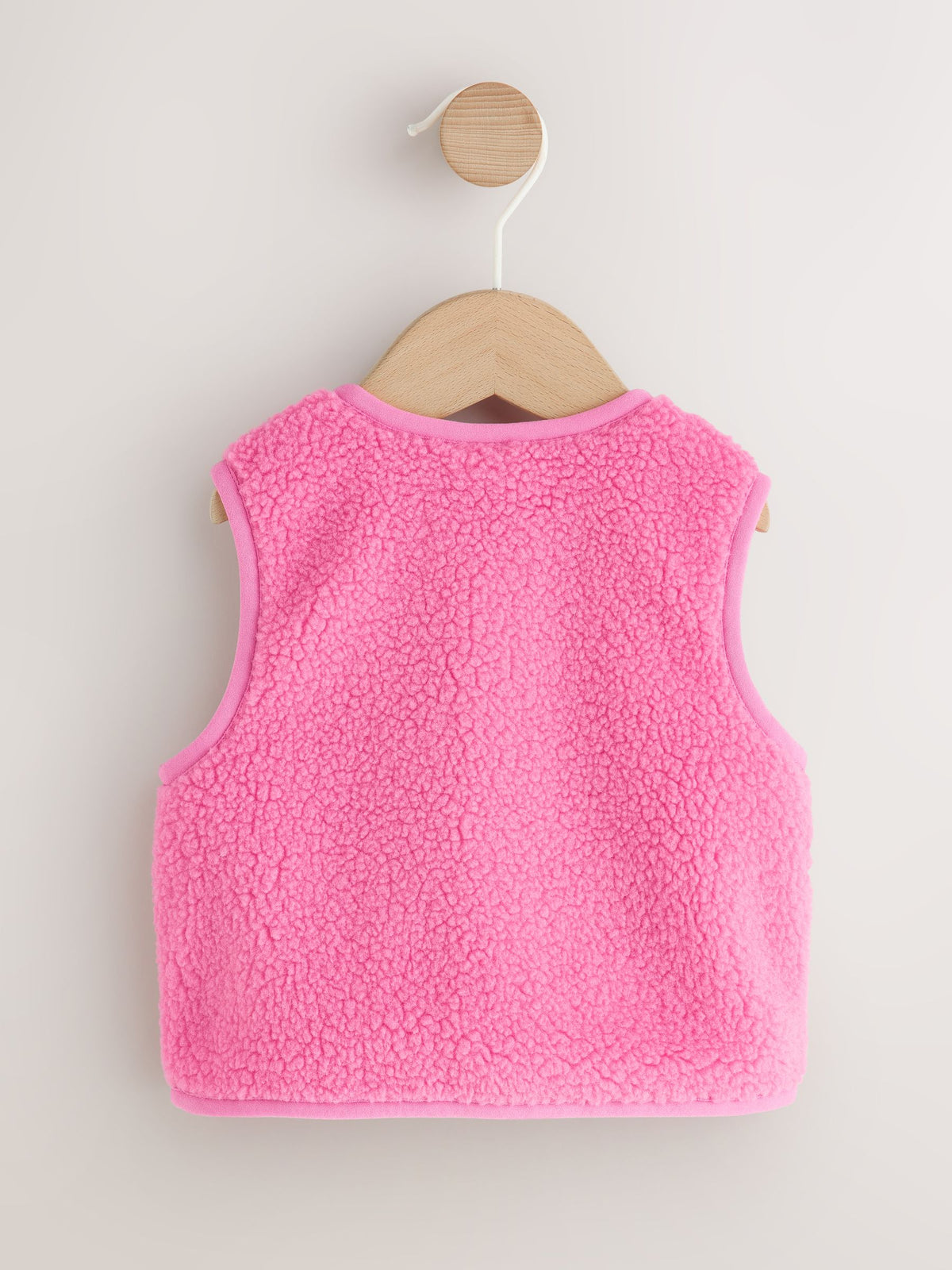 Pink Borg Baby Gilet Jacket (0mths-2yrs)