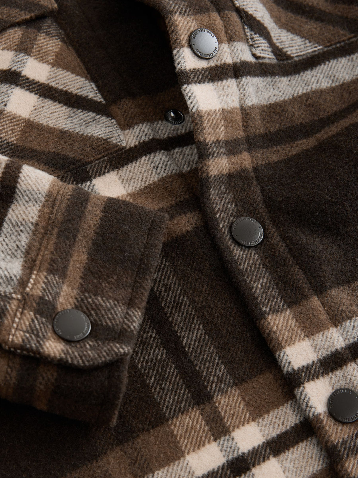 Chocolate Brown Check Borg Lined Shacket (3-16yrs)