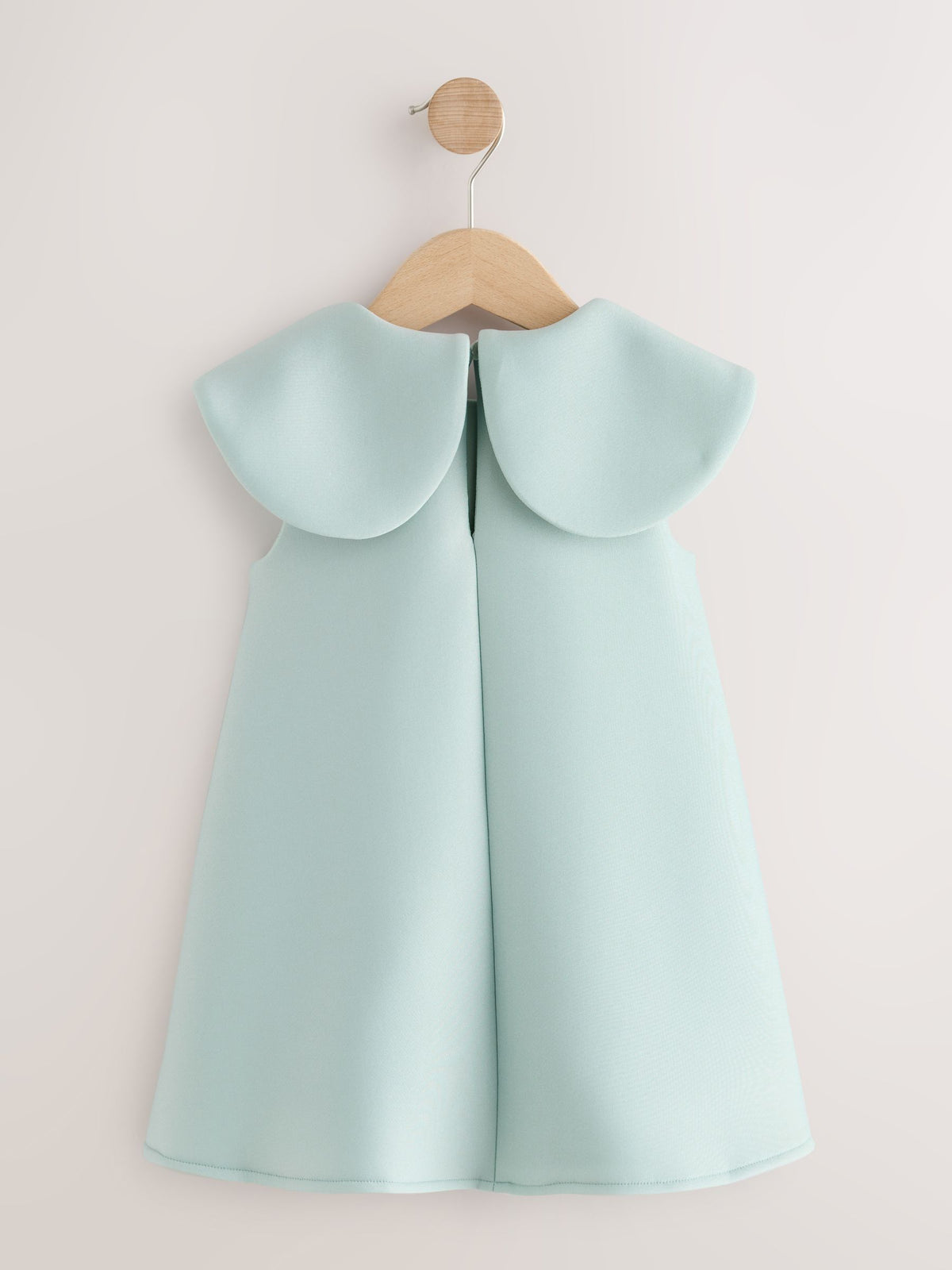 Green Sleeveless Diamante Scuba Collar Dress (3mths-7yrs)