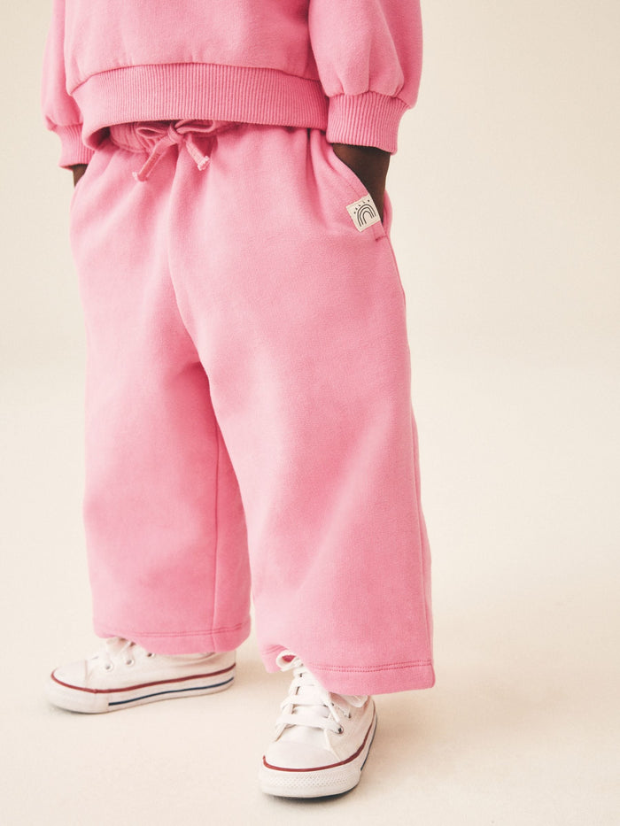 Pink Wide Leg Sweat Joggers (3mths-7yrs)