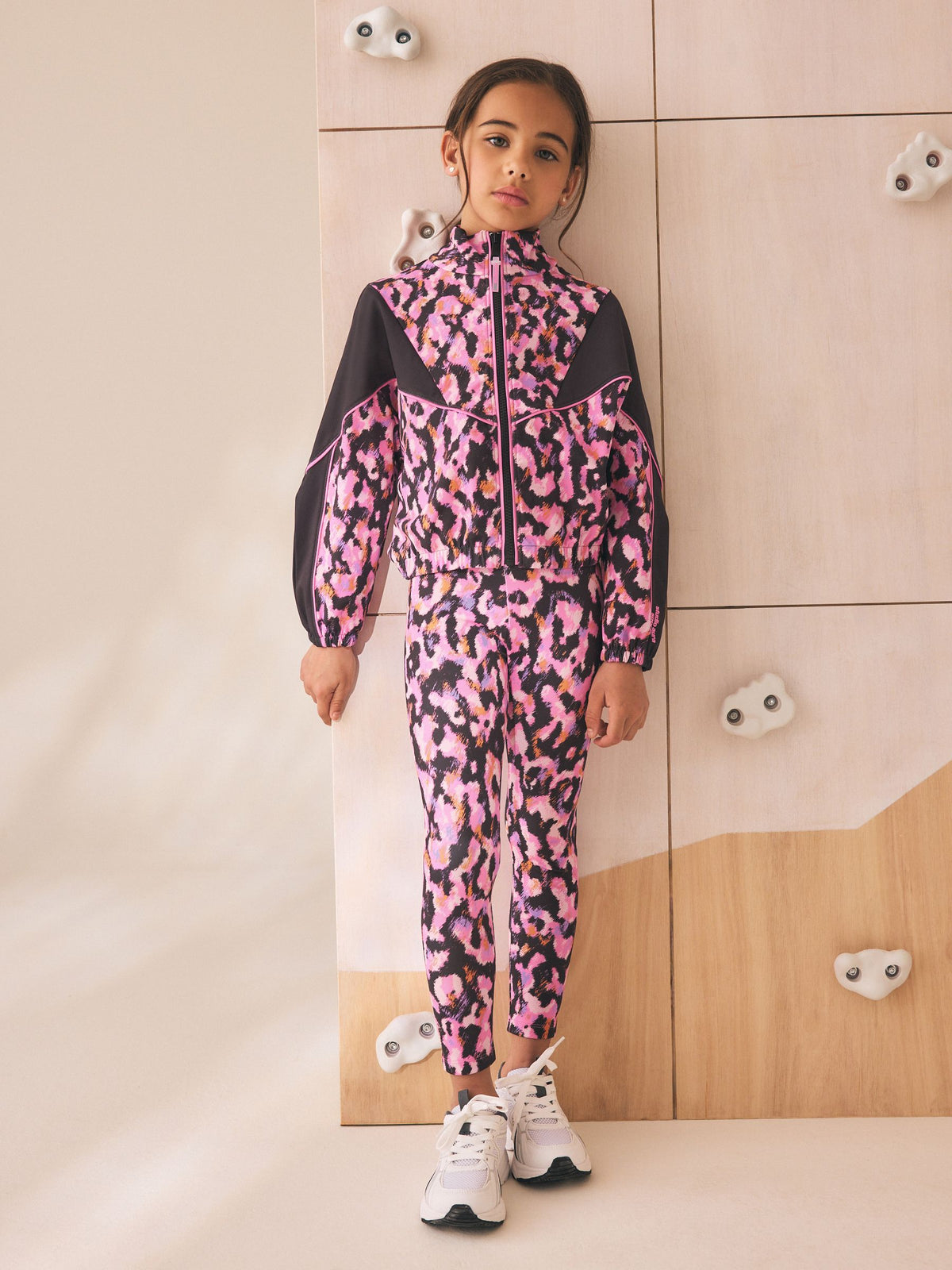 Pink Animal Sports Zip Up Jacket (3-16yrs)