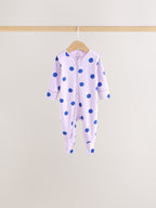 Purple/Pink Two Way Zip Baby Sleepsuits 5 Pack (0mths-2yrs)