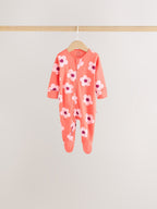 Purple/Pink Two Way Zip Baby Sleepsuits 5 Pack (0mths-2yrs)