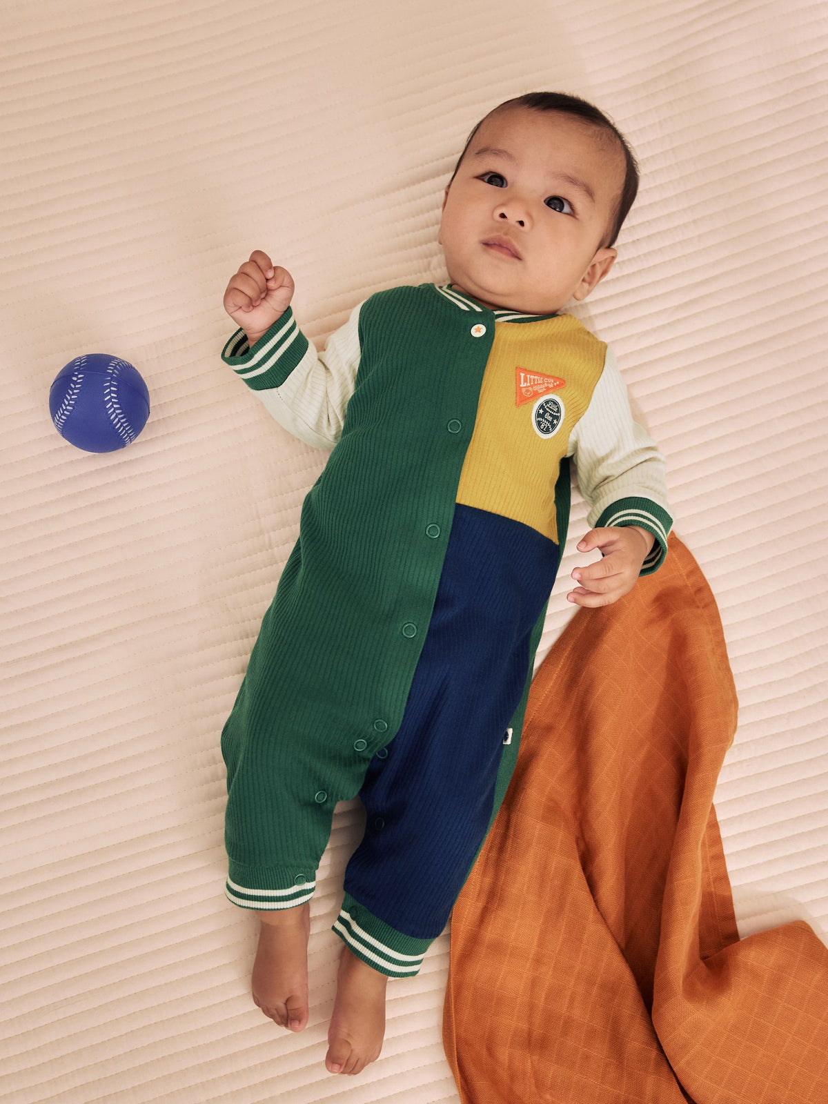 Multi Varsity Sleepsuit 3 Pack (0mths-3yrs)