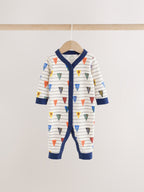 Multi Varsity Sleepsuit 3 Pack (0mths-3yrs)
