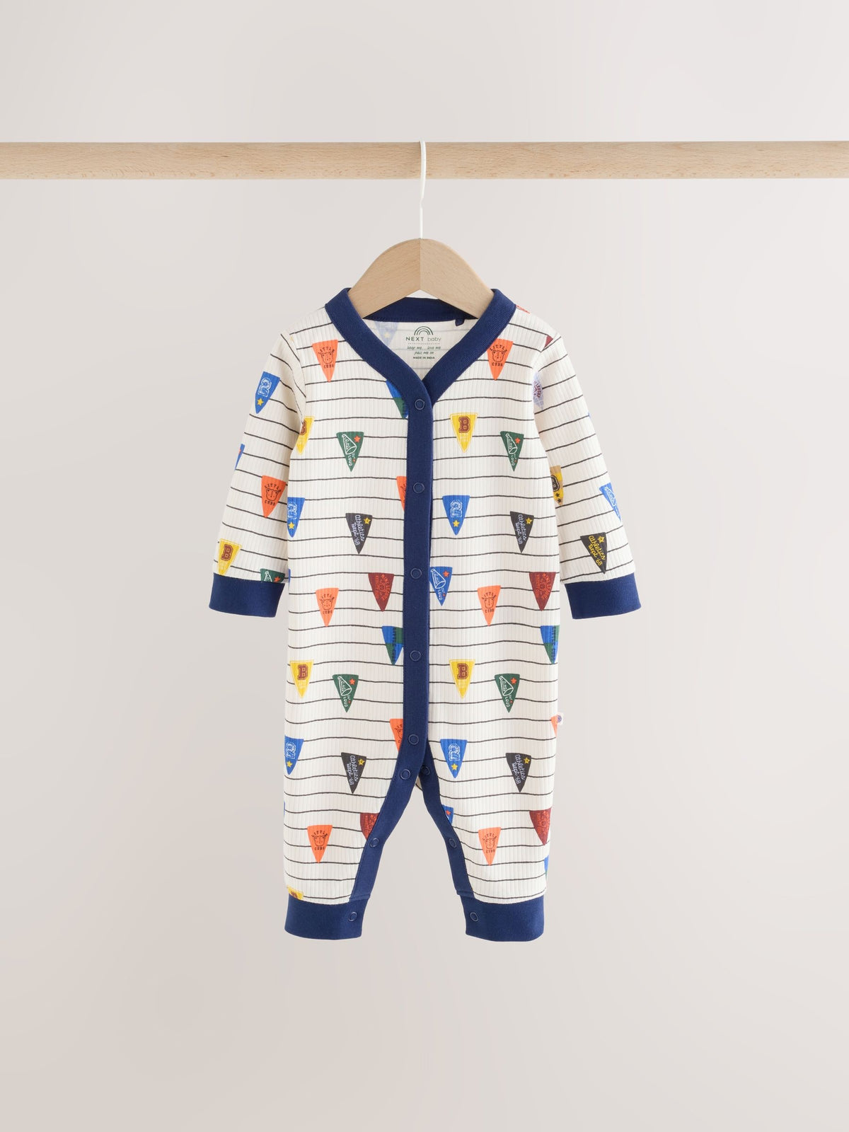 Multi Varsity Sleepsuit 3 Pack (0mths-3yrs)