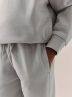 Grey Back Print Relaxed Fit Heavy Weight Hoody Jogger Set (3-16yrs)