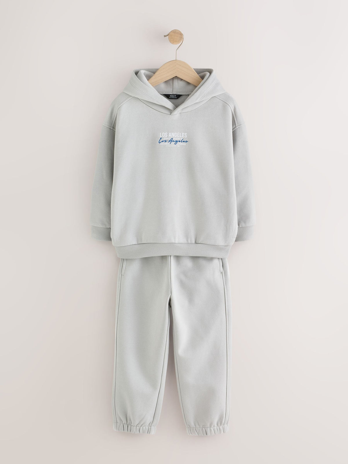 Grey Back Print Relaxed Fit Heavy Weight Hoody Jogger Set (3-16yrs)