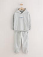 Grey Back Print Relaxed Fit Heavy Weight Hoody Jogger Set (3-16yrs)