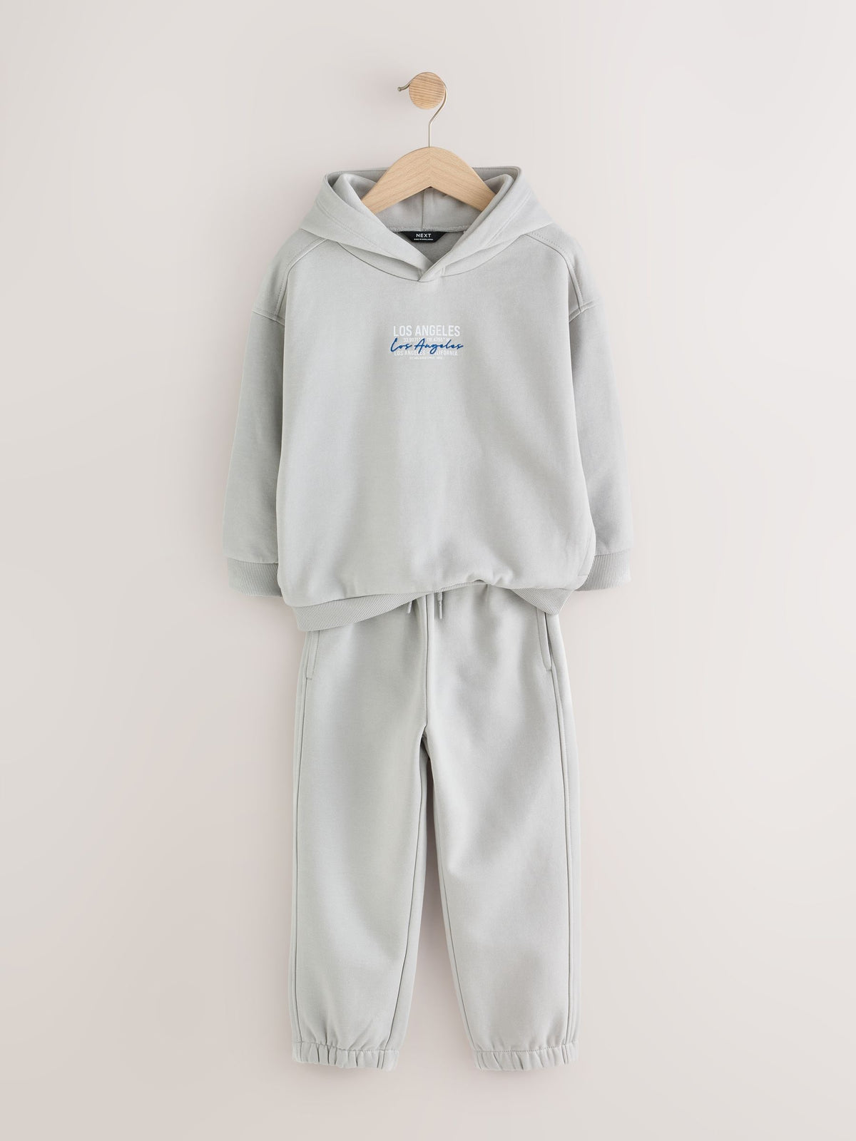 Grey Back Print Relaxed Fit Heavy Weight Hoody Jogger Set (3-16yrs)