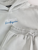 Grey Back Print Relaxed Fit Heavy Weight Hoody Jogger Set (3-16yrs)