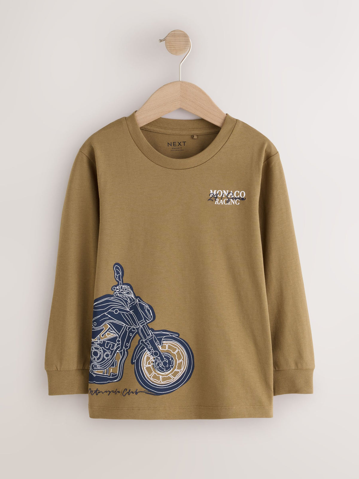 Navy/Tan/Stone Vehicles Graphic Long Sleeve Relaxed Fit T-Shirts 3 Pack (3-16yrs)