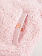 Baker by Ted Baker Pink Zip-Through Hooded Bow Fleece