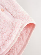Baker by Ted Baker Pink Zip-Through Hooded Bow Fleece
