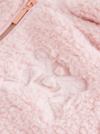 Baker by Ted Baker Pink Zip-Through Hooded Bow Fleece