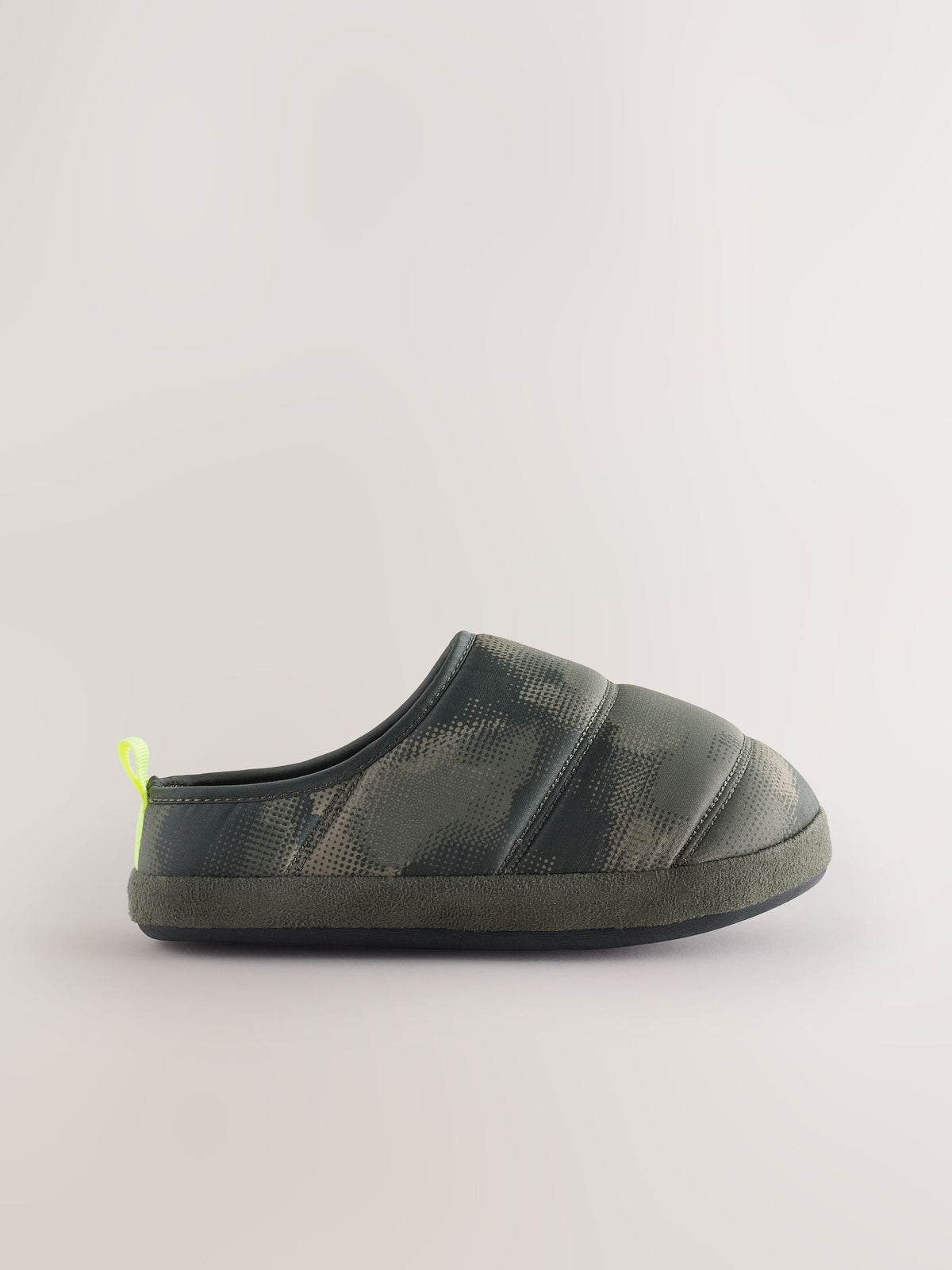 Khaki Camo Warm Lined Slipper Mules