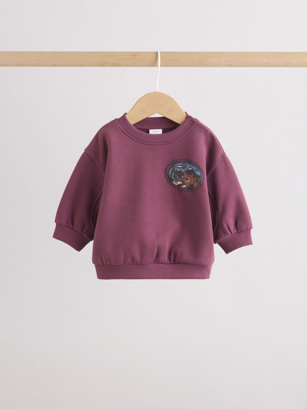 Burgundy Red Bear Baby Sweatshirt and Joggers Set (0mths-2yrs)