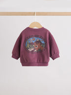 Burgundy Red Bear Baby Sweatshirt and Joggers Set (0mths-2yrs)