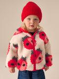 Cream Ladybird Hooded Zip Up Fleece (3mths-7yrs)