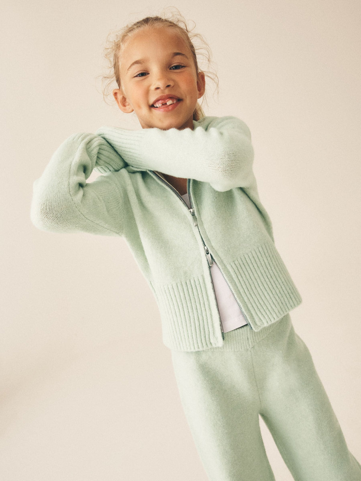 Green Knitted Hoodie & Trousers Set (3-16yrs)