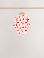 Red Ladybird Long Sleeve Baby Bodysuits 5 Pack