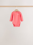 Red Ladybird Long Sleeve Baby Bodysuits 5 Pack