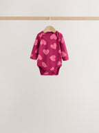 Purple/Pink Long Sleeve Baby Bodysuits 5 Pack
