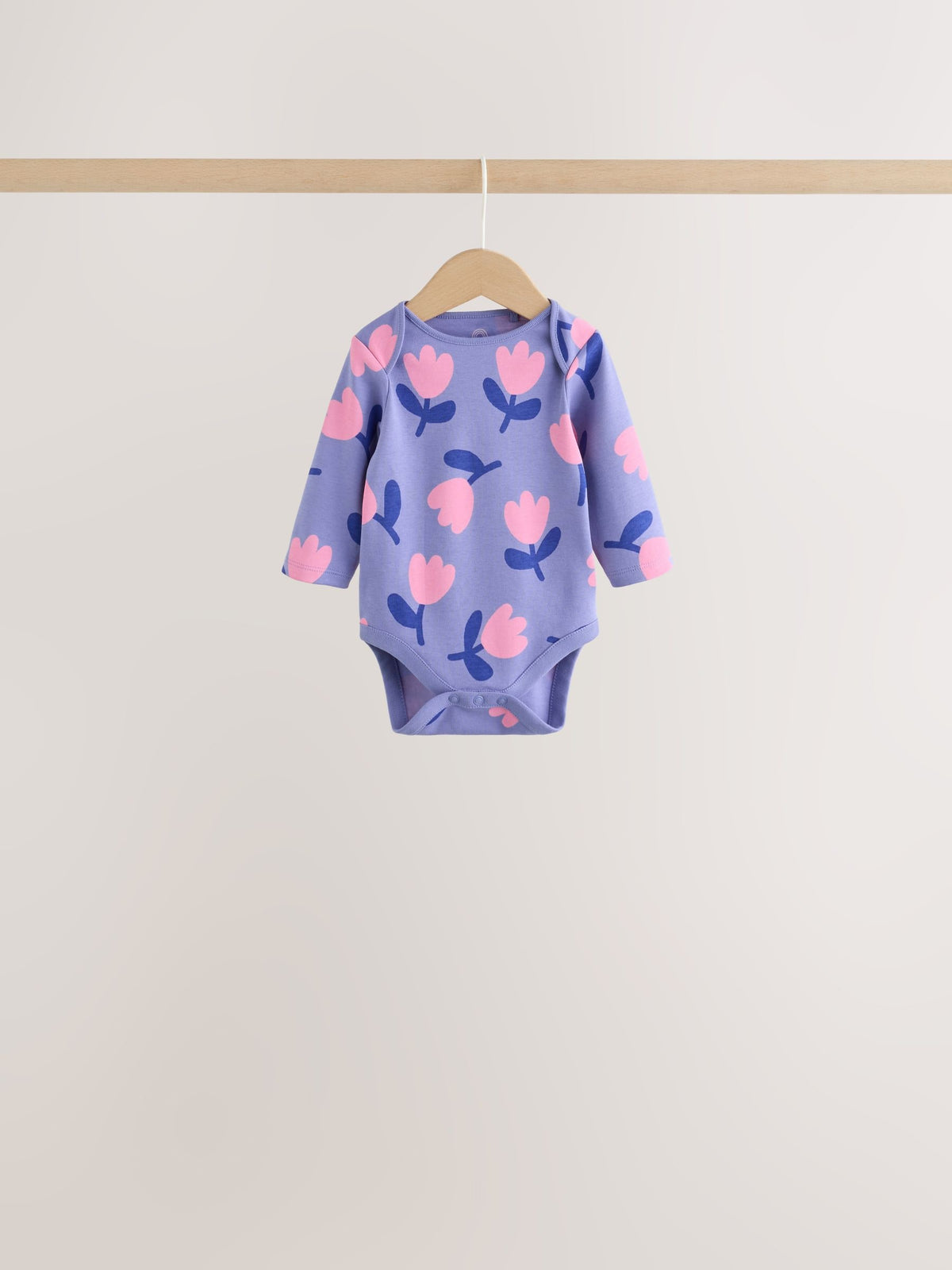 Purple/Pink Long Sleeve Baby Bodysuits 5 Pack