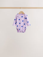 Purple/Pink Long Sleeve Baby Bodysuits 5 Pack