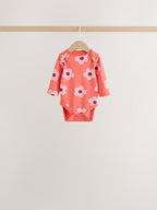 Purple/Pink Long Sleeve Baby Bodysuits 5 Pack