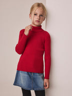 Red Roll Neck Jumper (3-16yrs)